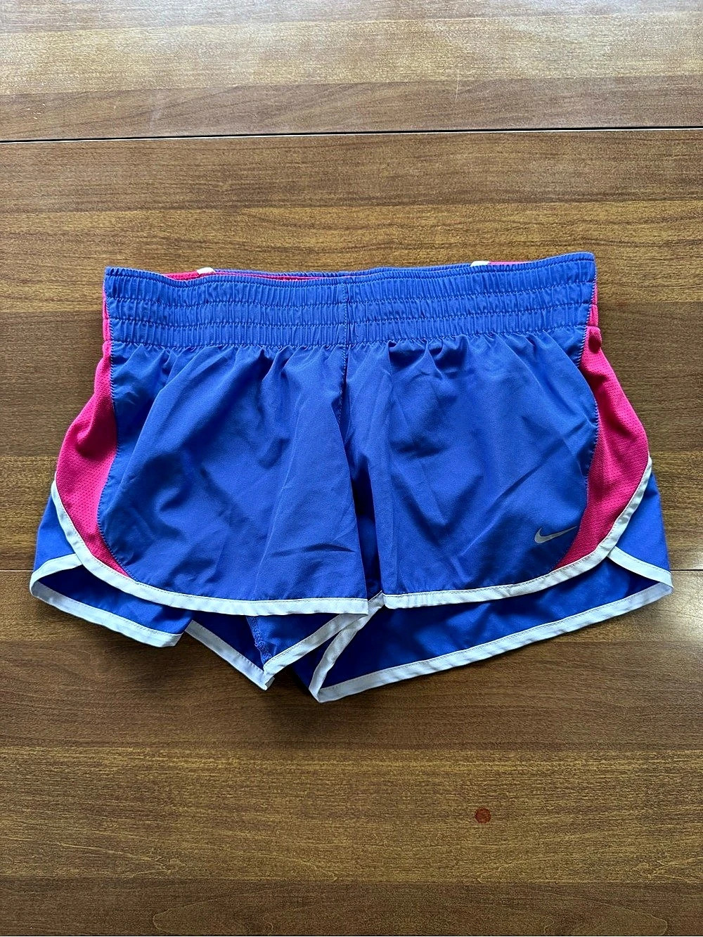 Nike Dri-FIT Running Shorts Blue & Pink Medium